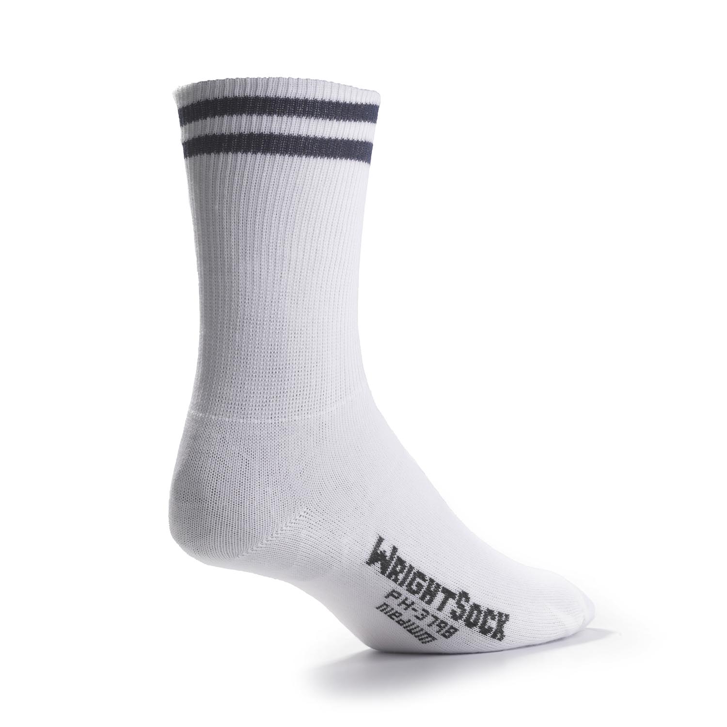 White Wrightsock Double Layer Crew - M